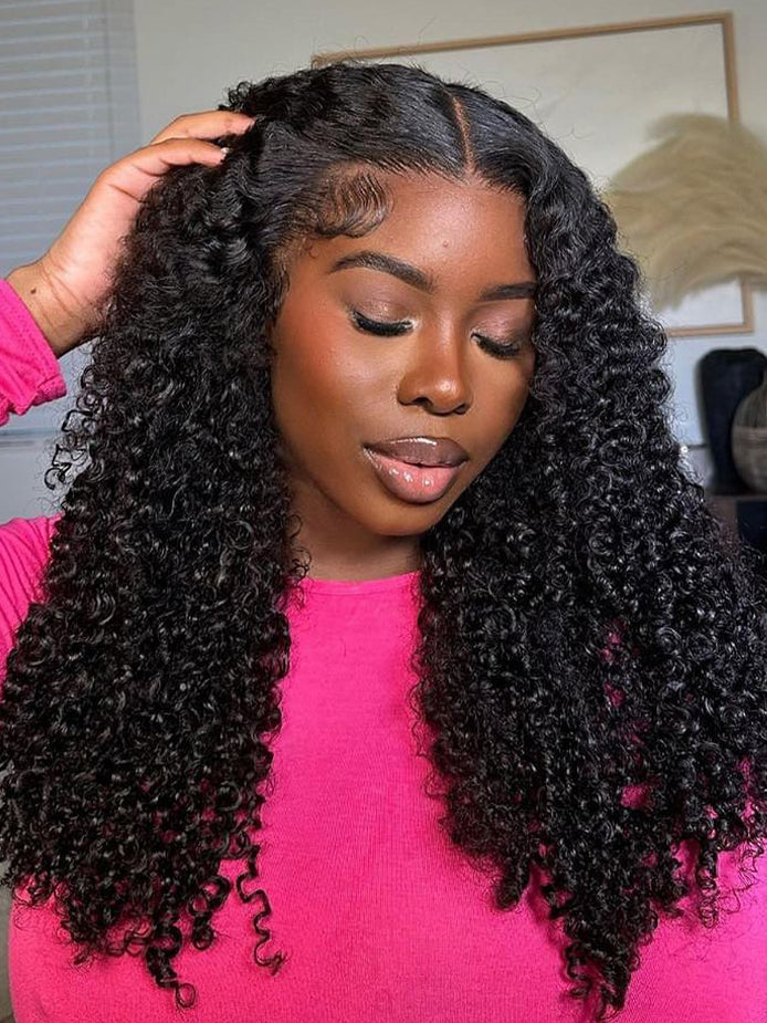 hd-transparent-glueless-lace-front-wig-slkin-melt-lace-closure-with-100-human-virgin-hair-kinky-curly-hair-pre-cut-pre-plucked-wear-go-wig-luxybie-beauty