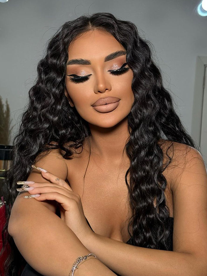 hd-transparent-glueless-lace-front-wig-slkin-melt-lace-closure-with-100-human-virgin-hair-loose-deep-curly-hair-pre-cut-pre-plucked-wear-go-wig-luxybie-beauty