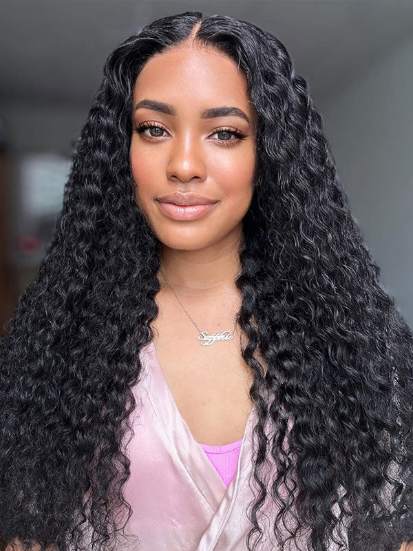 hd-transparent-glueless-lace-front-wig-slkin-melt-lace-closure-with-100-human-virgin-hair-deep-wave-hair-pre-cut-pre-plucked-wear-go-wig-luxybie-beauty