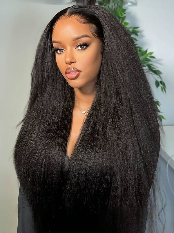hd-transparent-13x6-lace-front-wig-slkin-melt-13x6-lace-frontal-with-100-human-virgin-hair-kinky-straight-hair-wig-luxybie-beauty