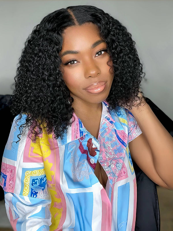 hd-transparent-lace-front-bob-wig-slkin-melt-lace-frontal-with-100-human-virgin-hair-kinky-curly-hair-bob-wig-luxybie-beauty