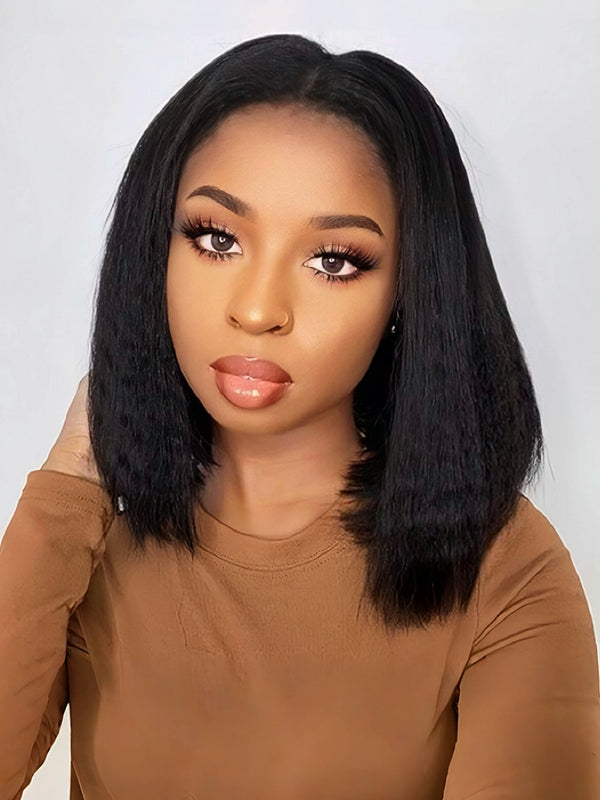 hd-transparent-lace-front-bob-wig-slkin-melt-lace-frontal-with-100-human-virgin-hair-kinky-straight-hair-bob-wig-luxybie-beauty-hair