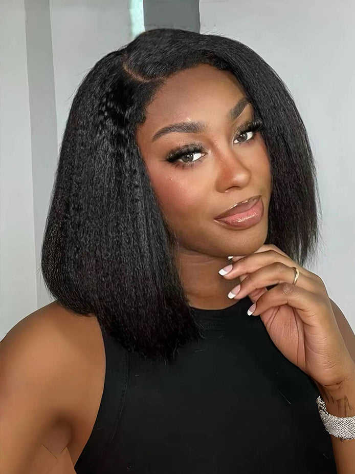 hd-transparent-lace-closure-bob-wig-slkin-melt-lace-closure-with-100-human-virgin-hair-yaki-straight-hair-bob-wig-luxybie-beauty