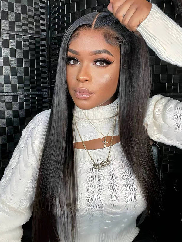 hd-transparent-glueless-lace-front-wig-slkin-melt-lace-closure-with-100-human-virgin-hair-straight-hair-pre-cut-pre-plucked-wear-go-wig-luxybie-beauty