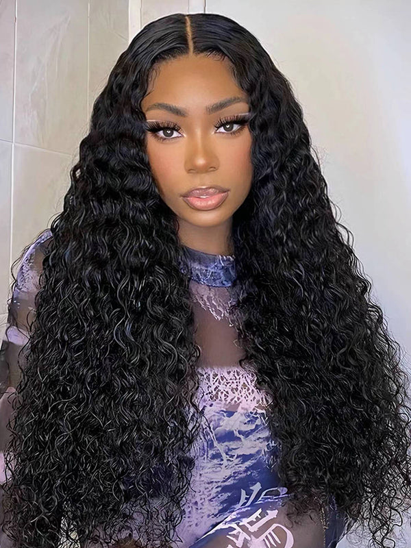hd-transparent-glueless-lace-front-wig-slkin-melt-lace-closure-with-100-human-virgin-hair-water-wave-hair-pre-cut-pre-plucked-wear-go-wig-luxybie-beauty
