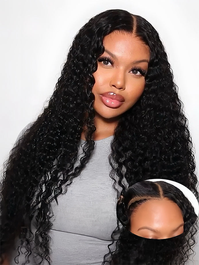 hd-transparent-glueless-lace-front-wig-slkin-melt-lace-closure-with-100-human-virgin-hair-water-wave-hair-pre-cut-pre-plucked-wear-go-wig-luxybie-beauty