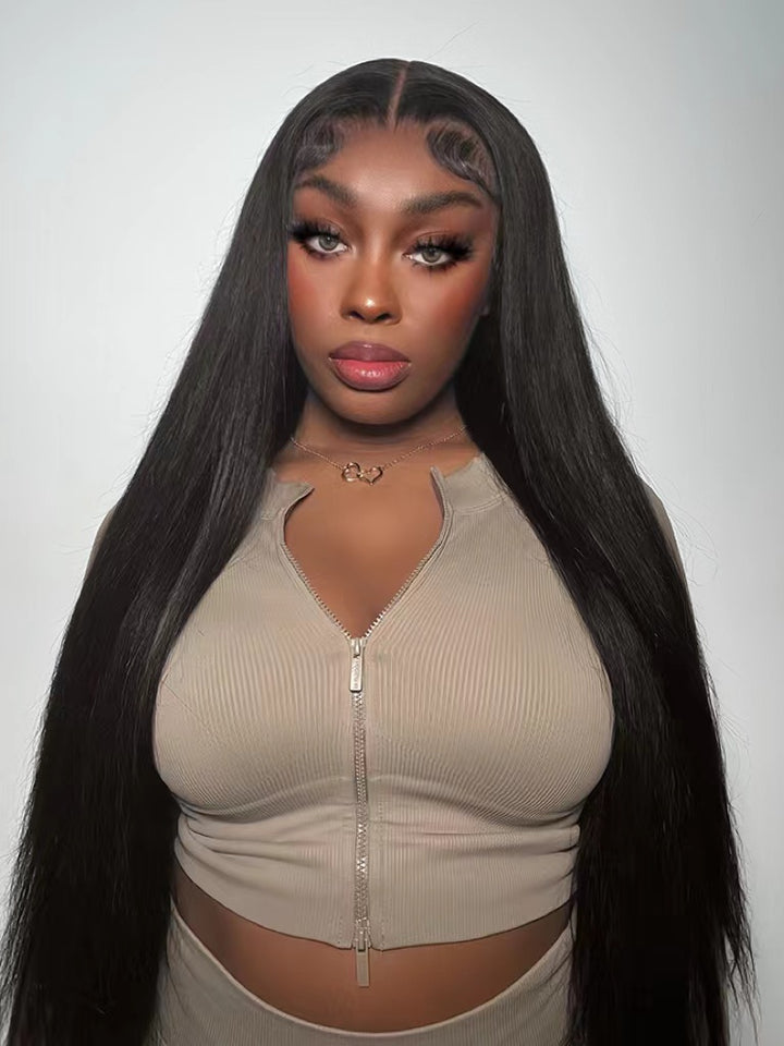 hd-transparent-lace-front-wig-slkin-melt-lace-frontal-with-100-human-virgin-hair-straight-hair-wig-luxybie-beauty