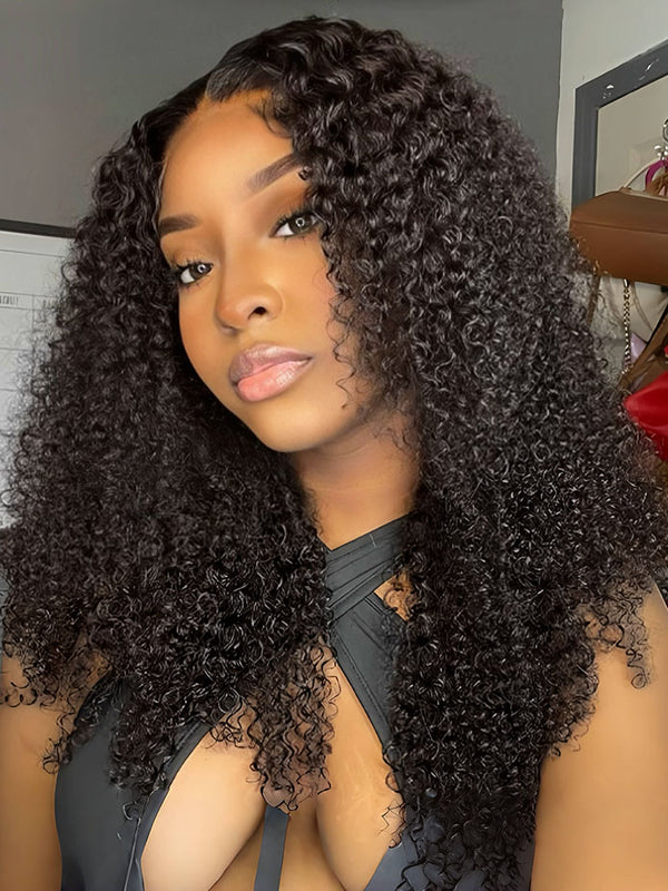  hd-transparent-lace-front-wig-slkin-melt-lace-closure-with-100-human-virgin-hair-kinky-curly-hair-wig-luxybie-beauty-hair